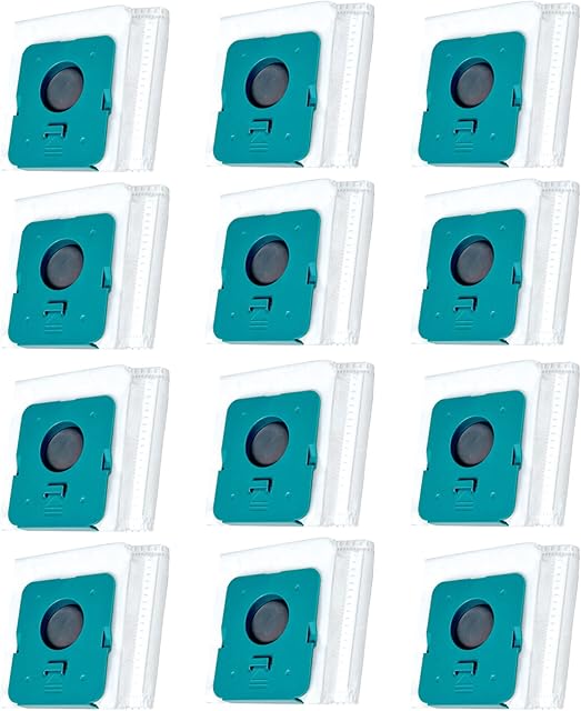 12 Pack VCA-ADB953 Dust Bags Compatible with SAMSUNG BESPOKE Jet Cordless Stick Vacuum Cleaner, Large Capacity Disposable Replacement Bags, All in One Clean Station Accessories Set