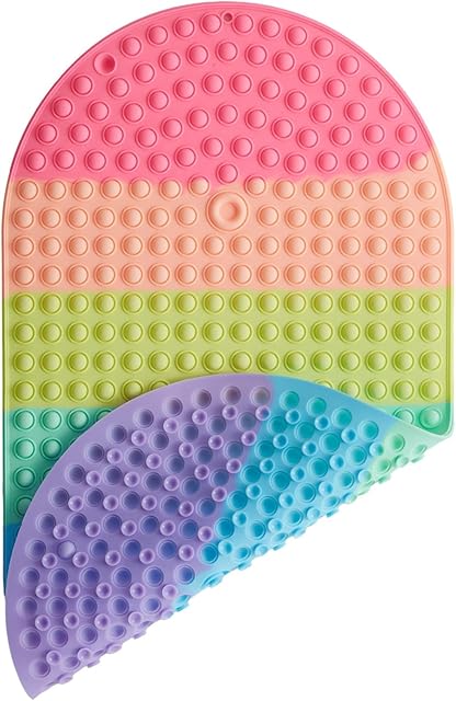 Baby & Toddler Bath Mat Non Slip with Push Pop Bubbles for Kids