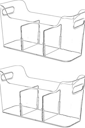 Clear Tall Narrow Plastic Containers 14" L for Organizing Kitchens and Bathrooms