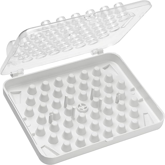 Ateco 8783 Tube Storage Box, 52-Compartments for Small Decorating Tubes