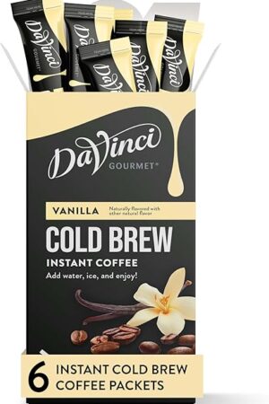 DaVinci Gourmet Vanilla Cold Brew Stick Pack, 90.0 GRM (Pack of 1)