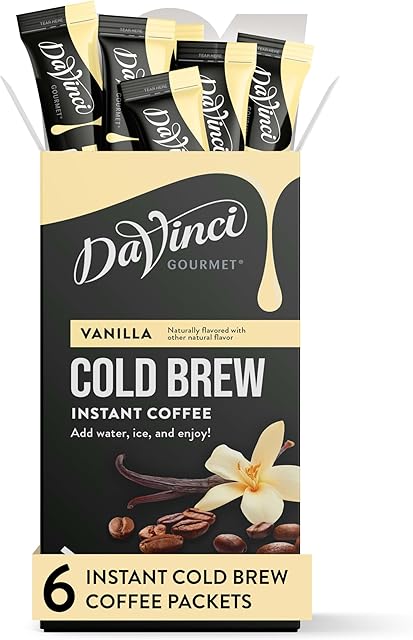 DaVinci Gourmet Vanilla Cold Brew Stick Pack, 90.0 GRM (Pack of 1)