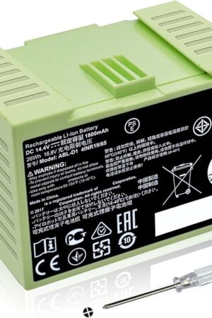 ABL-D1 4INR19/65 Battery for iRobot Roomba e and i Series i3 3150 i3+ 3550 i4 4150 i4+ 4550 i6 i7 i7+ 7150 7550 5150 e5150 e515020 e5152 e5154 e5158 e5 e6 e6198 e619820 i7158 i7550 i7558 14.4V 1800mAh