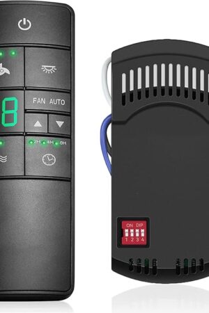 3-Speed Universal Ceiling Fan Remote Control Kit for Hampton Bay, Replacement for Home Decorators Collection Harbor Breeze Hunter, with Timer Light Dimmer, 2AAZPHD3/HD3 KUJCE10320/TR222A