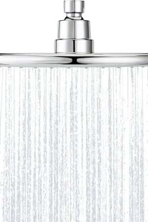 BOPai 9 Inch Rainfall Shower Head - Air In Take Water Saving Rain Showerhead, Chrome