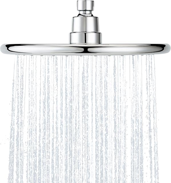 BOPai 9 Inch Rainfall Shower Head - Air In Take Water Saving Rain Showerhead, Chrome