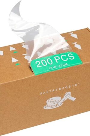 Disposable Piping Bags, Cake Decorating Bags, Pack of 200 Pieces (16-Inch)
