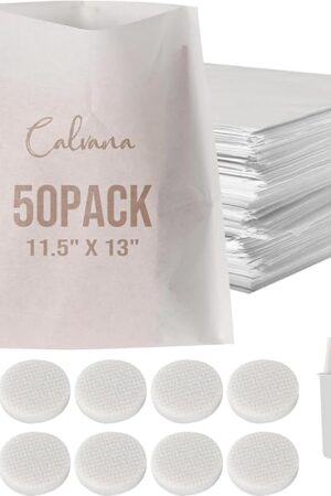 Complete Filter Replacement Set for Toddy Cold Brew System - Includes 10 Reusable Felt Filters and 50 Paper Filter Bags