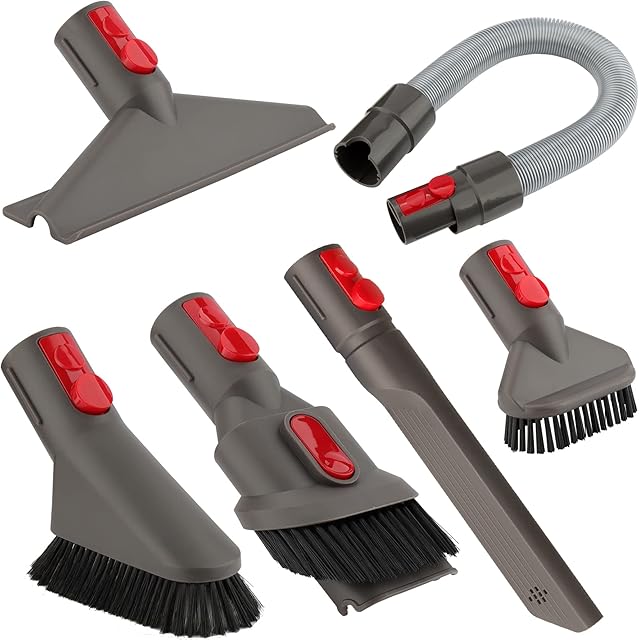 Accessory Tool Kit Attachment Set with Extension Hose for Dyson GEN5 G5 V15 V12 V11 V10 V8 V7 Cordless Vacuum Cleaner (6 in 1)