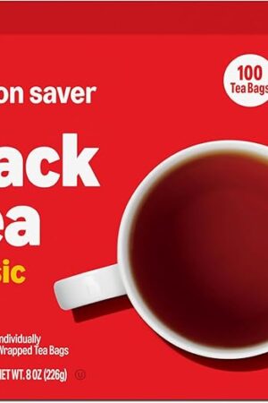Amazon Saver, Classic Black Tea, 8 Oz, 100 Ct (Previously Happy Belly, Packaging May Vary)