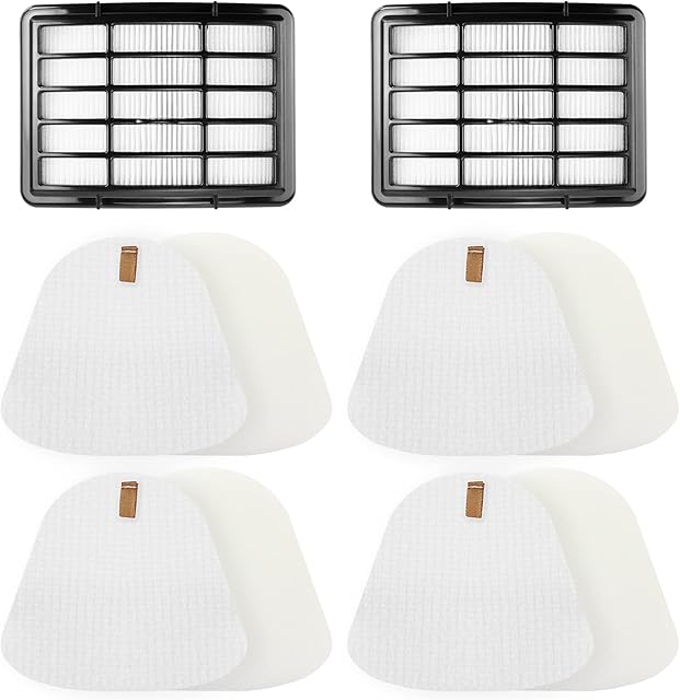 4 Foam + 2 Hepa Filter Replacement for Shark NV360 NV352 NV350 NV351 NV356e NV380 UV540 Navigator Lift-Away Deluxe Vacuum Part Xff350 Xhf350