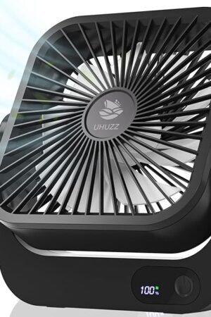 Cruise Ship Approved Magnetic Fan – Rechargeable & Plug-In, 5-Speed Adjustable, Quiet Operation, 6–30 Hour Battery Life, Must-Have for 2025 Cruises