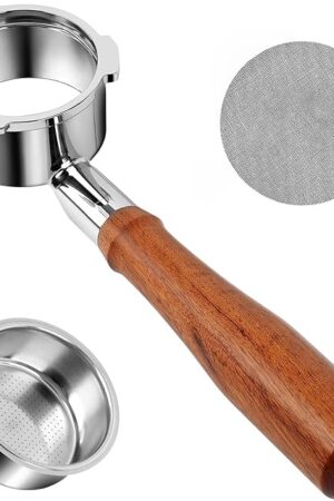 51mm Bottomless Portafilter Compatible for CASABREWS Espresso Machine CM5418, 3700Essential, Mr. Coffee Espresso and Cappuccino Machine, Wirsh Espresso Maker, Stainless Steel Filter Holder and Filter