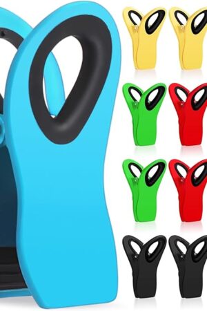12 Pack Chip Clips Bag Clips, Magnetic Bag Clip for Food Storage Heavy Duty, Plastic Food Clip for Chips, Snack, Kitchen, Refrigerator, Garden, Sewing, Fabric, Clothes Pins