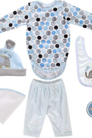 The Reborn Dolls Baby Clothes for 22" Newborn Doll Boy Baby Clothing Blue Elephant Outfit Sets Accessories