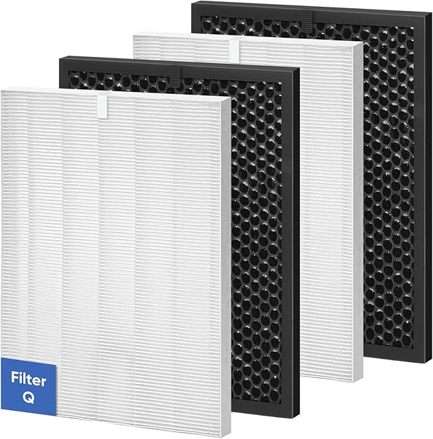 5510 5520 Replacement Filter Q Compatible with Winix 5510 and 5520 Air Purifier, Includes 2 Pack H13 Filter and 2 Pack Carbon Filter, Part# 1712-0123-00