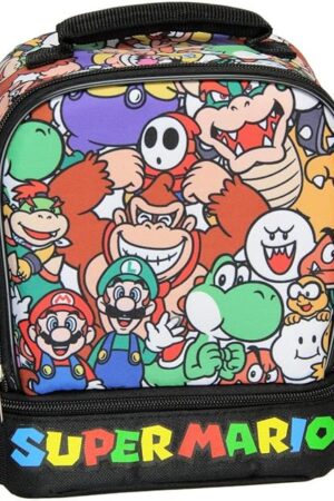 AI ACCESSORY INNOVATIONS Super Mario Lunch Box Soft Kit Dual Compartment Insulated Cooler Characters