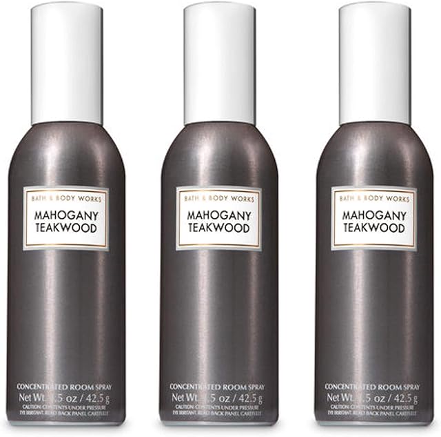 Bath & Body Works Mahogany Teakwood Room Spray - Lot of 3
