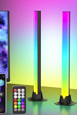 16.5" Smart Light Bar, LED Light Bar for Room, 16 Million Colors Changing, 213 Preset & 8 Scene Modes, Dynamic Music Sync, 3 Control Modes, RGB & IC Ambient Backlight for TV, Gaming Room