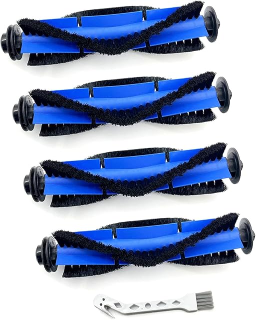 4 Pack Replacement Parts Rolling Brush Compatible with Eufy RoboVac 11S, 30C, G30, 30, 11S MAX, 30C MAX, 15T, 15C, 12, 35C, 15C MAX, G30, G30 Edge Robotic Vacuums