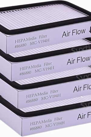 4 Pack HEPA Vacuum Filters for Kenmore EF-2, 86880, 20-86880, 40320, 610445,Also fit to Panasonic MC-V194H