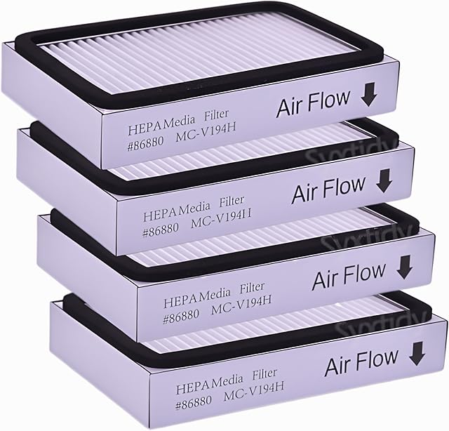 4 Pack HEPA Vacuum Filters for Kenmore EF-2, 86880, 20-86880, 40320, 610445,Also fit to Panasonic MC-V194H