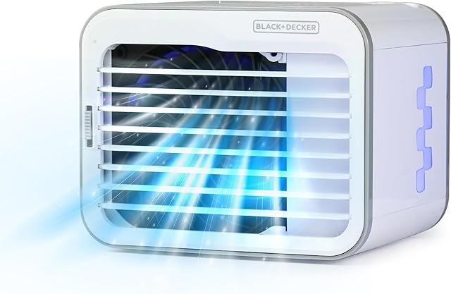 BLACK+DECKER Personal Desktop Air Cooler Portable Fan 3-Speeds BDMC10