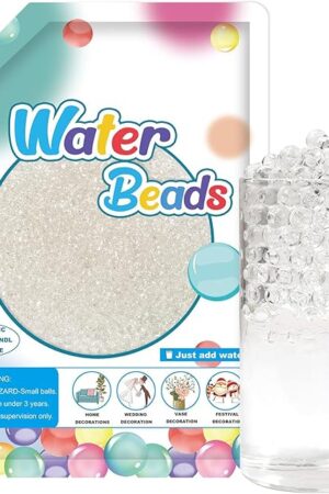 140,000 Clear Water Beads, Transparent Water Gel Beads for Vase Filler, Christmas Decoration, Wedding Centerpiece, Floating Candles, Planting, Floral Decoration