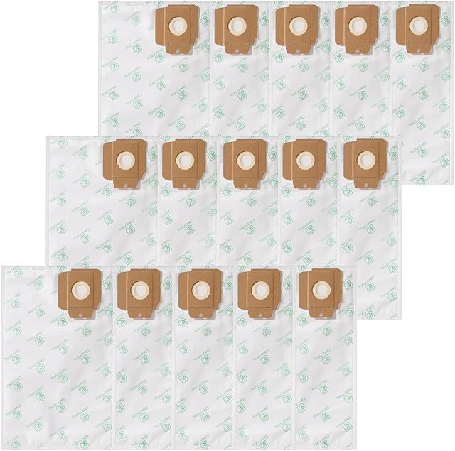 CF Clean Fairy Vacuum Cleaner Bag Compatible With Karcher Tornado CV30/1 CV38/1 CV48/2 NSS Pacer 112-115UE Micro Synthetic Cloth Filter Bag (Pack of 15)