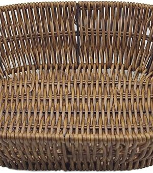 Wicker Bread Basket,Handwoven Storage Basket for Fruit Basket Vegetables Cosmetics in Home Restaurant & Bakery (Oval 1Pack)