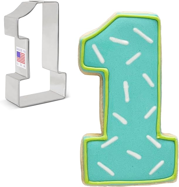 Ann Clark Cookie Cutters Number One #1 Cookie Cutter, 3.25" Made in USA