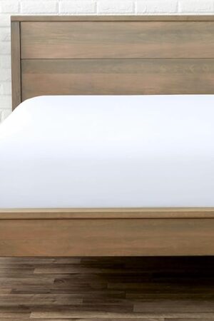 Bare Home Fitted Bottom Sheet Queen Size - Premium 1800 Microfiber - Ultra-Soft Hotel Luxury - Deep Pocket - Durable and Long Lasting - Fitted Sheet (Queen, White)