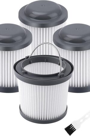 4 Pack Replacement Filter for Black and Decker Pivot Handheld Vacuums BDH2000PL, PVF110, PHV1210, PHV1810, BDH2020FLFH, BDH1620FLFH, PHV1410 Pivot Vac Filter LUXRILIX