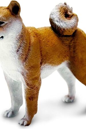 The Safari Ltd. Shiba Inu Figurine - Lifelike 3" Plastic Dog Figure - Fun Educational Toy for Boys, Girls & Kids Ages 3+