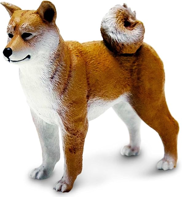 The Safari Ltd. Shiba Inu Figurine - Lifelike 3" Plastic Dog Figure - Fun Educational Toy for Boys, Girls & Kids Ages 3+
