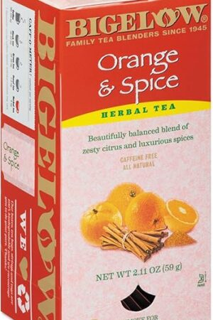 Bigelow 10398 Orange and Spice Herbal Tea 28/Box