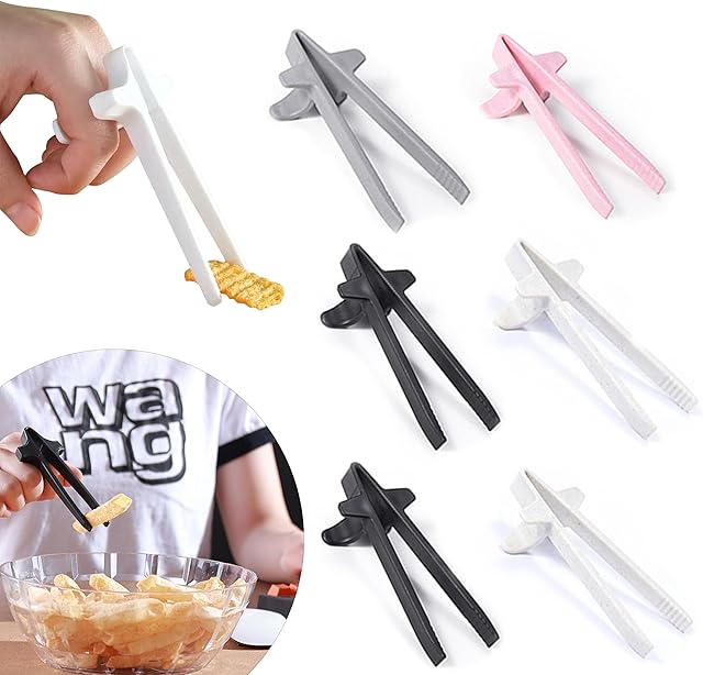 6 PCS & 4 COLORS! Gamer Finger Chopsticks, Gaming Snack Solution