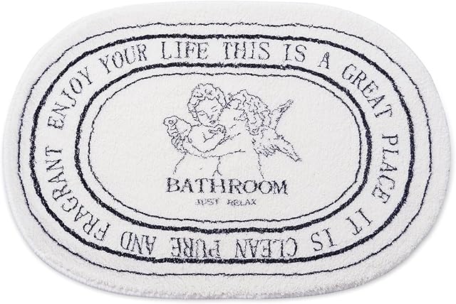 Black White Bathroom Rugs 20x32inch Bath Mat Bathroom Floor Plush Bathmat