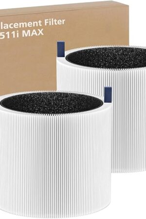 2-pack 511i MAX Replacement Filter Compatible with BLUEAIR HEPASilent Air Cleaner, Blue Pure F5MAX, Model Blue Pure 511i Max