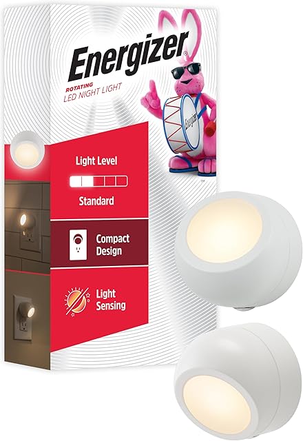 Energizer Rotating LED Night Light, 2 Pack