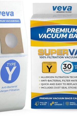 30 Pack Type Y Vacuum Bags for Hoover WindTunnel Upright Vacuum Cleaners, Style Y, Z, Premium Vacuum Bags Model 4010100Y