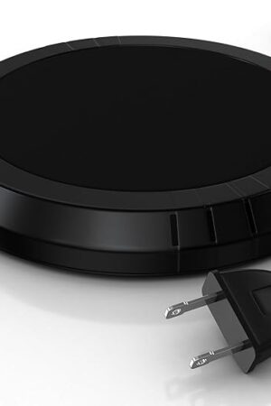 Candle Warmer Plate Safely Releases Scents Without a Flame- Used as Candle Jar Warmer, Candle Melter, Coffee Warmer, Mug Warmer, Cup Warmer in Your Home & Office (Black)