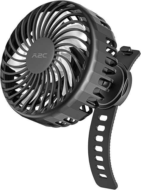 A2C Rechargeable Fan Portable Fan Fits 0.5-1.5" Handlebars