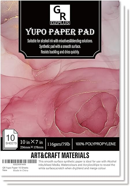 The GR DZPLUS Yupo Paper 10 Sheets | 10-inch x 7-inch | 116GSM