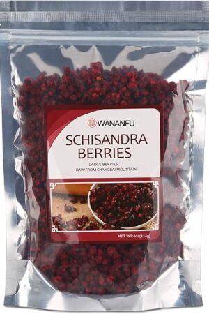 Wananfu Schisandra Berry Dried 4oz, Schizandra Berries for Tea, Wuweizi (北五味?)