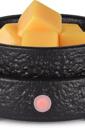 Ceramic Wax Melt Warmer Fragrance, 3 in1 Electric Candle Wax Warmer, Scented Wax Melt Wax Cubes Melter Fragrance Warmer for Home,Office, Birthday Gifts for Women Mom(Black)