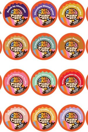 Crazy Cups Flavored Coffee in Single Serve Coffee Pods - Flavor Coffee Variety Pack for Keurig K Cups Machine, 20 Count
