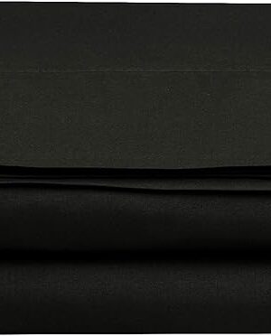 Elegant Comfort Premium Hotel Quality 1-Piece Flat Sheet, Luxury and Softest 1500 Premium Hotel Quality Microfiber Bedding Flat Sheet, Wrinkle-Free, Stain-Resistant, King, Black