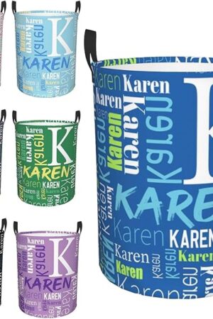 Custom Name Laundry Basket, Personalized Collapsible Laundry Hamper with Name for Bathroom Bedrooms, Customized Dirty Clothes Hamper Storage Basket Gifts for Kids Boys Girls Baby Men Women