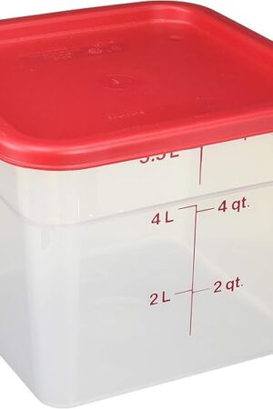 Cambro 6SFSPP190 Translucent Food Container With Lid, 6-Quart